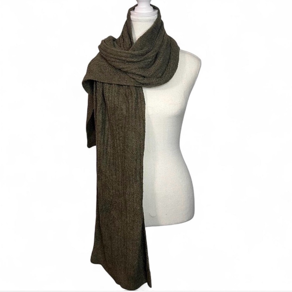 Barefoot Dreams‎ womens cozychic ribbed olive green Scarf